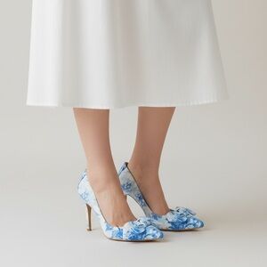 Ted Baker‎ London NWT Ryanah Fabric Pointed Toe Bow Heel